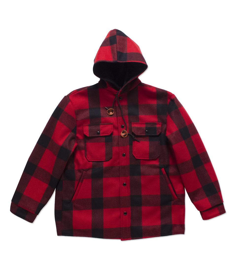 [ORSLOW]HOODED REVERSIBLE WOOL JACKET &#039;RED CHECK&#039;