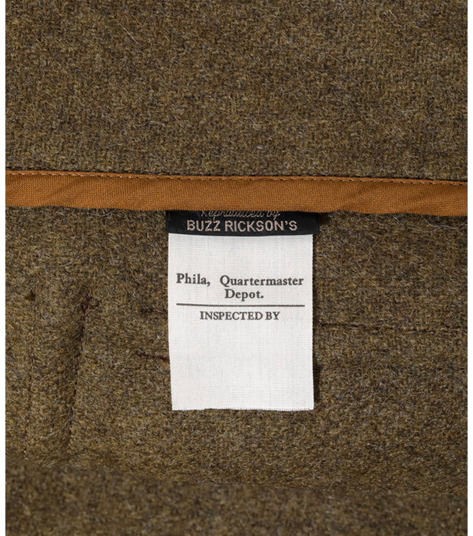 [BUZZ RICKSON&#039;S]BR15139PEA-COATType M-1926 “PHILA, QUATERMASTER DEPOT.”&#039;OLIVE’