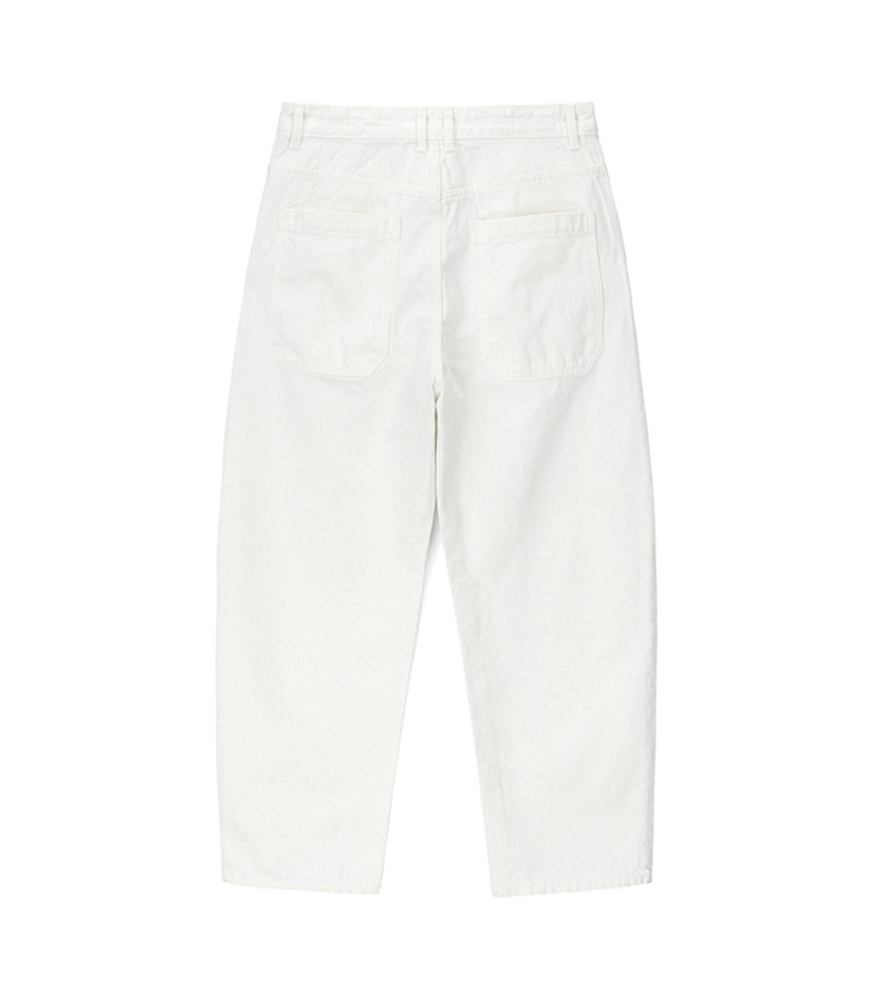 [ART IF ACTS]ONE TUCK CURVE DENIM PANTS&#039;OFF WHITE&#039;