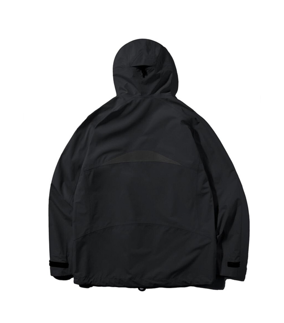 [WELTER EXPERIMENT]WOL030_3LAYER NUT HOOD SHELL JACKET&#039;BLACK&#039;