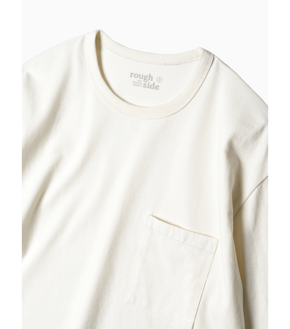 [ROUGH SIDE]PRIMARY HALF SLEEVE&#039;OFF WHITE&#039;
