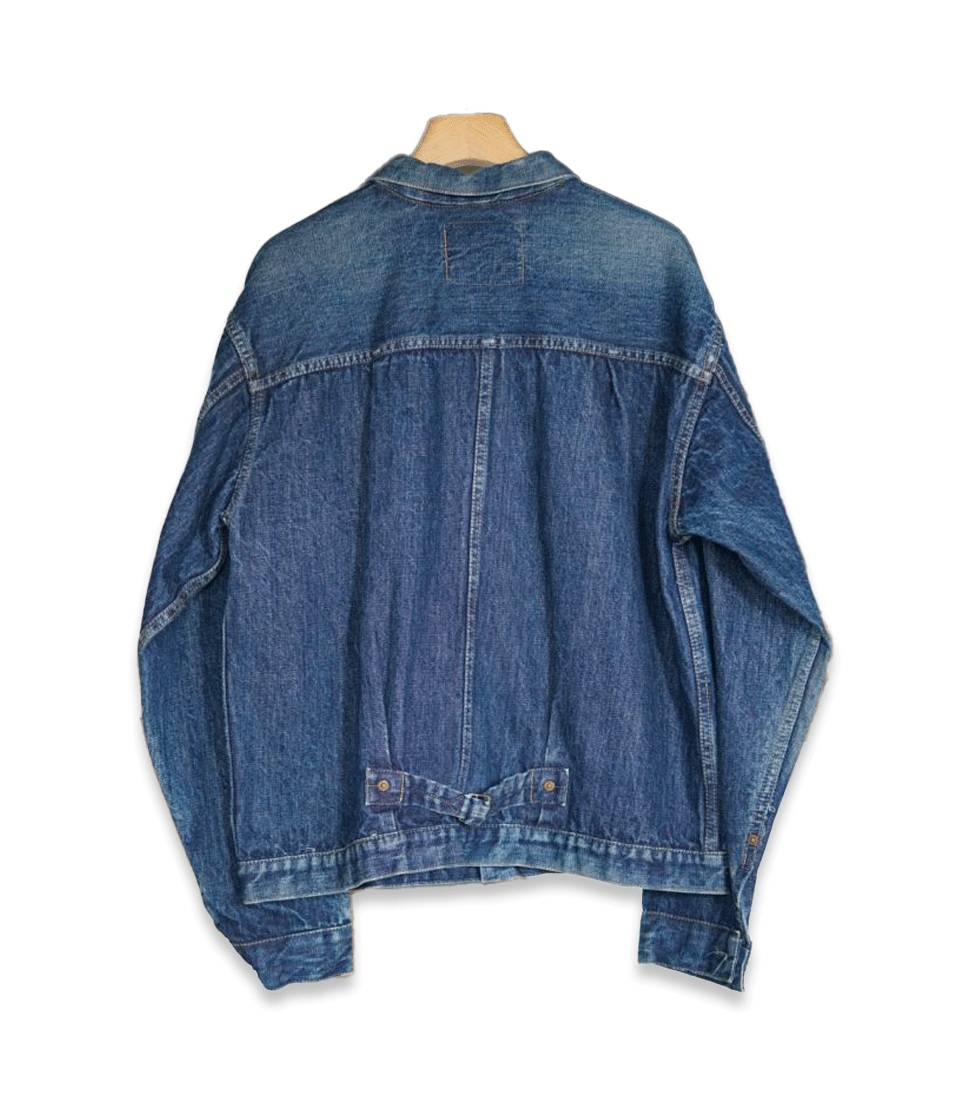 [ORSLOW]TYPE1 1940&#039;S PLEATED FRONT BLOUSE VINTAGE WASH&#039;DENIM USED&#039;