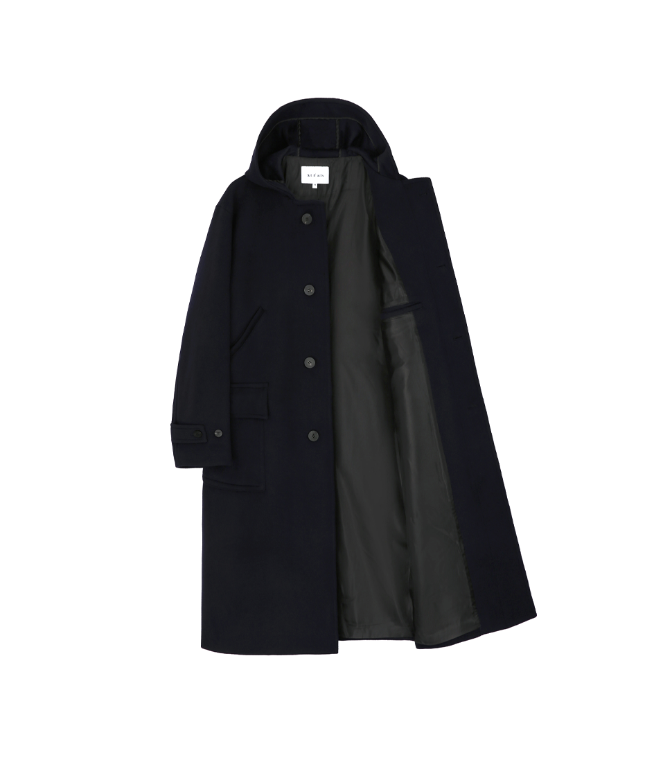 [ART IF ACTS]HOODED COAT &#039;NAVY&#039;