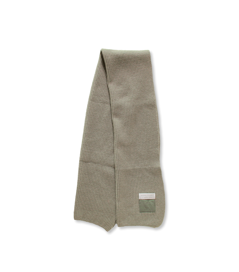 [HGBB STUDIO]  CASHMERE SCARF  &#039;DUSTY OLIVE’