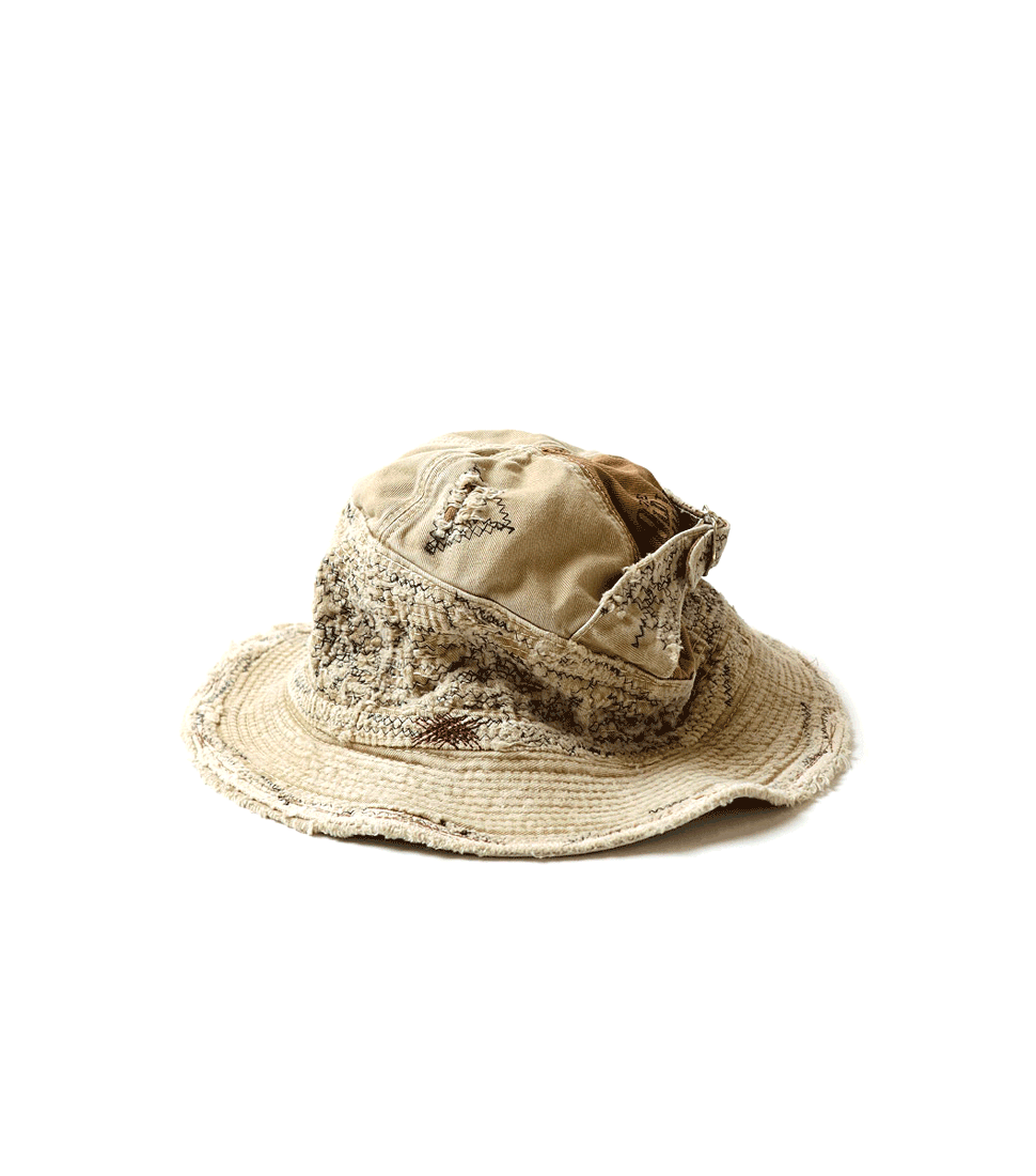 [KAPITAL] CHINO THE OLD MAN AND THE SEA HAT(CRASH REMAKE)&#039;BEIGE&#039;