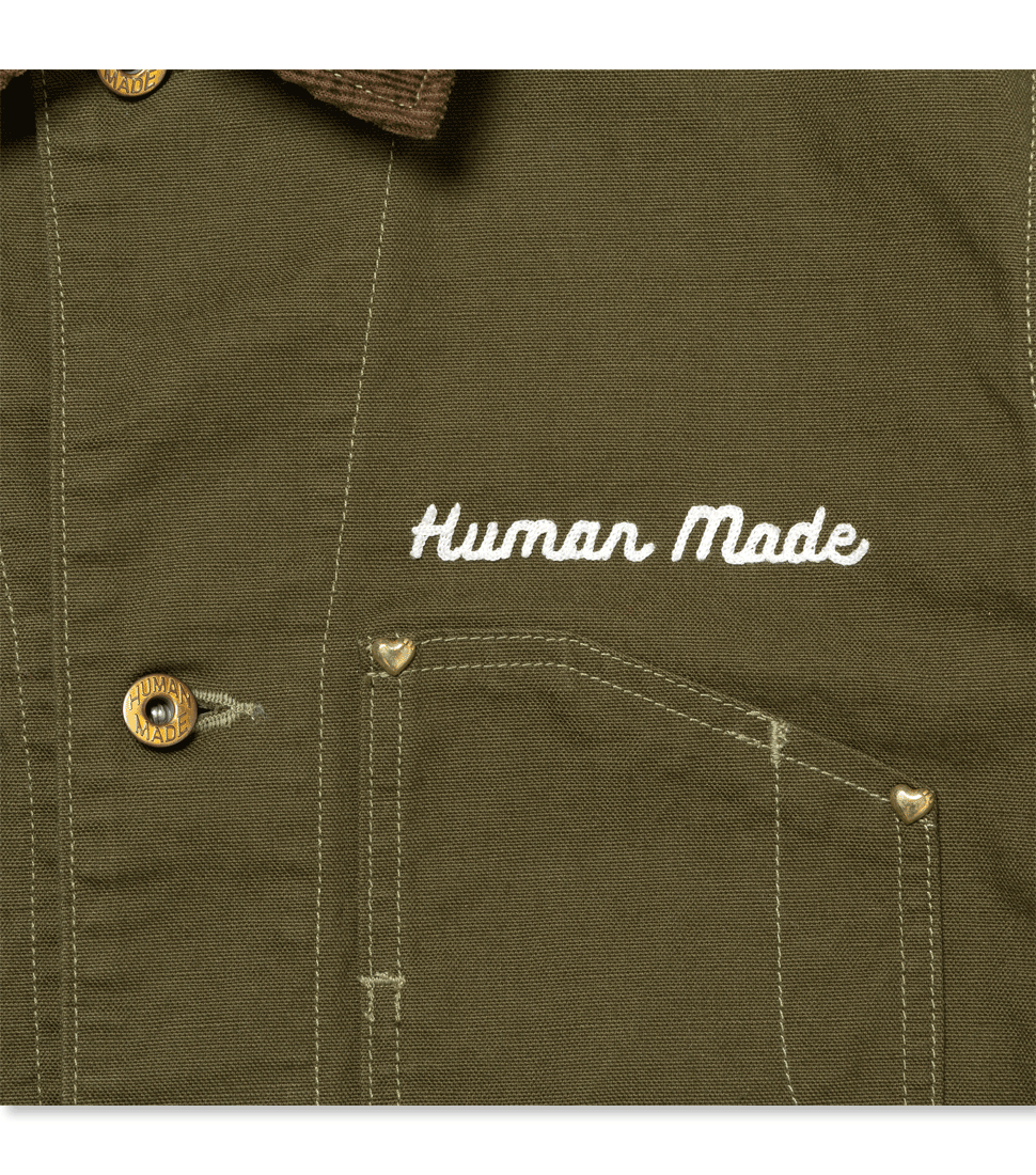 [HUMAN MADE]DUCK COVERALL JACKET &#039;OLIVE DRAB&#039;
