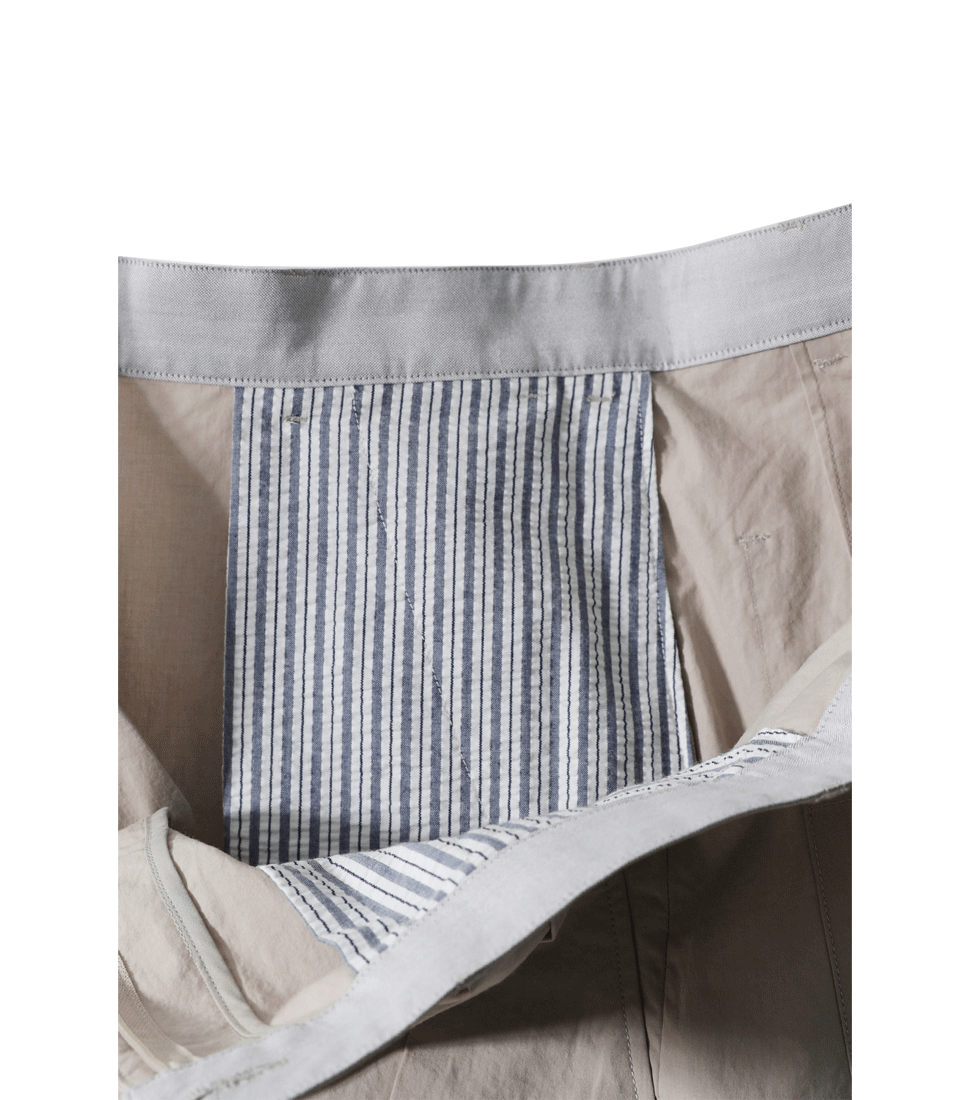[HORLISUN]CORINTH TYPEWRITER WATER REPELLENT PANTS&#039;GREY BEIGE&#039;