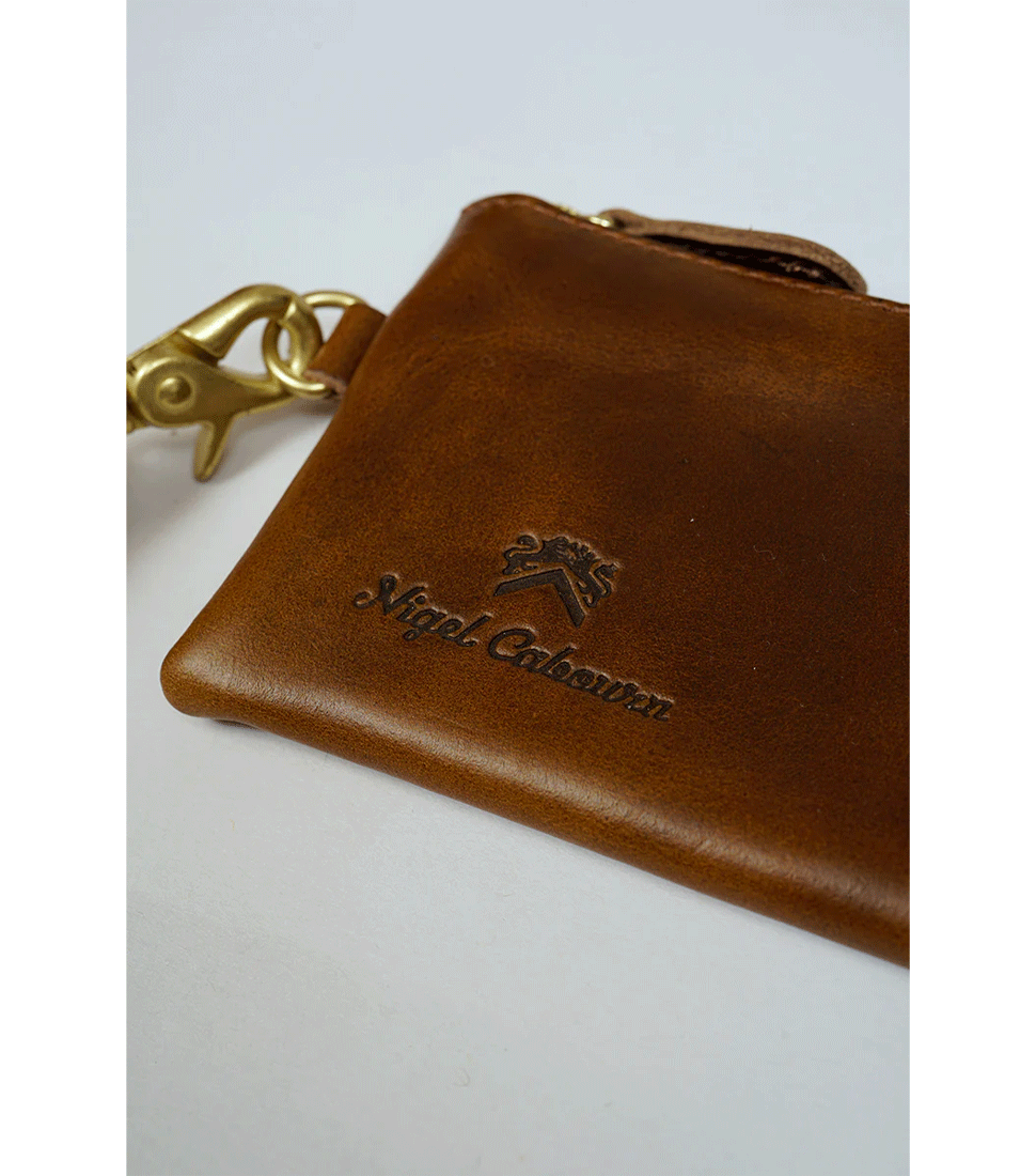 [NIGEL CABOURN]COIN CASE PEAT LABEL&#039;BROWN&#039;