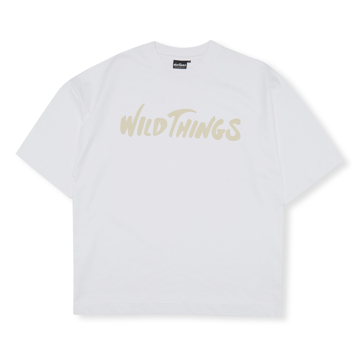 [WILD THINGS] S/S FLOCKING LOGO &#039;WHITE&#039;