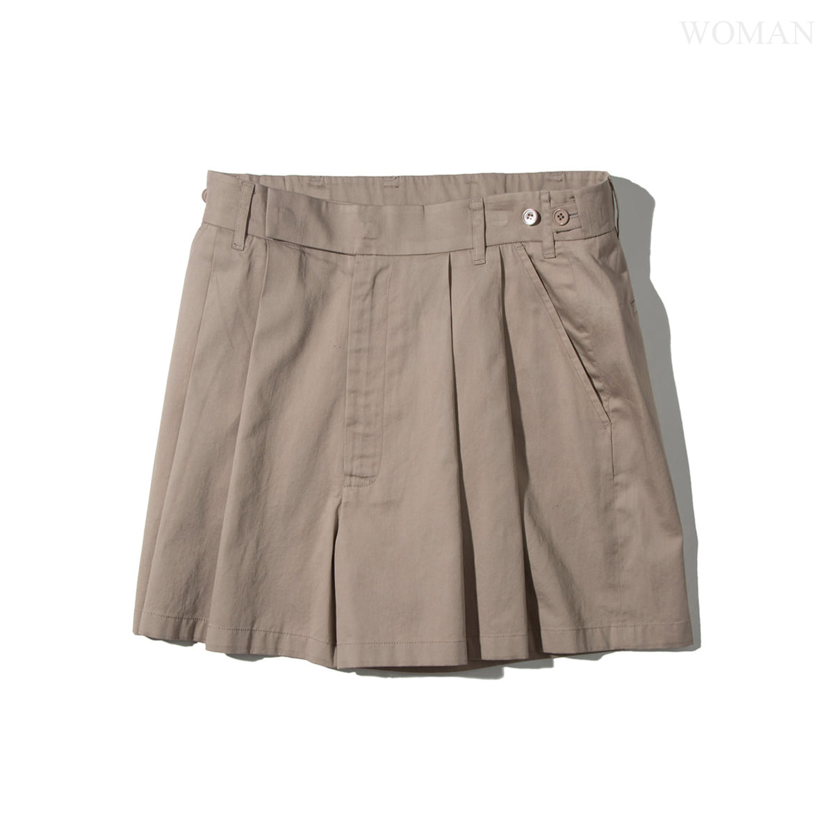 [NEITHERS] 357A-1 2-TUCK WIDE SHORTS &#039;BEIGE&#039;