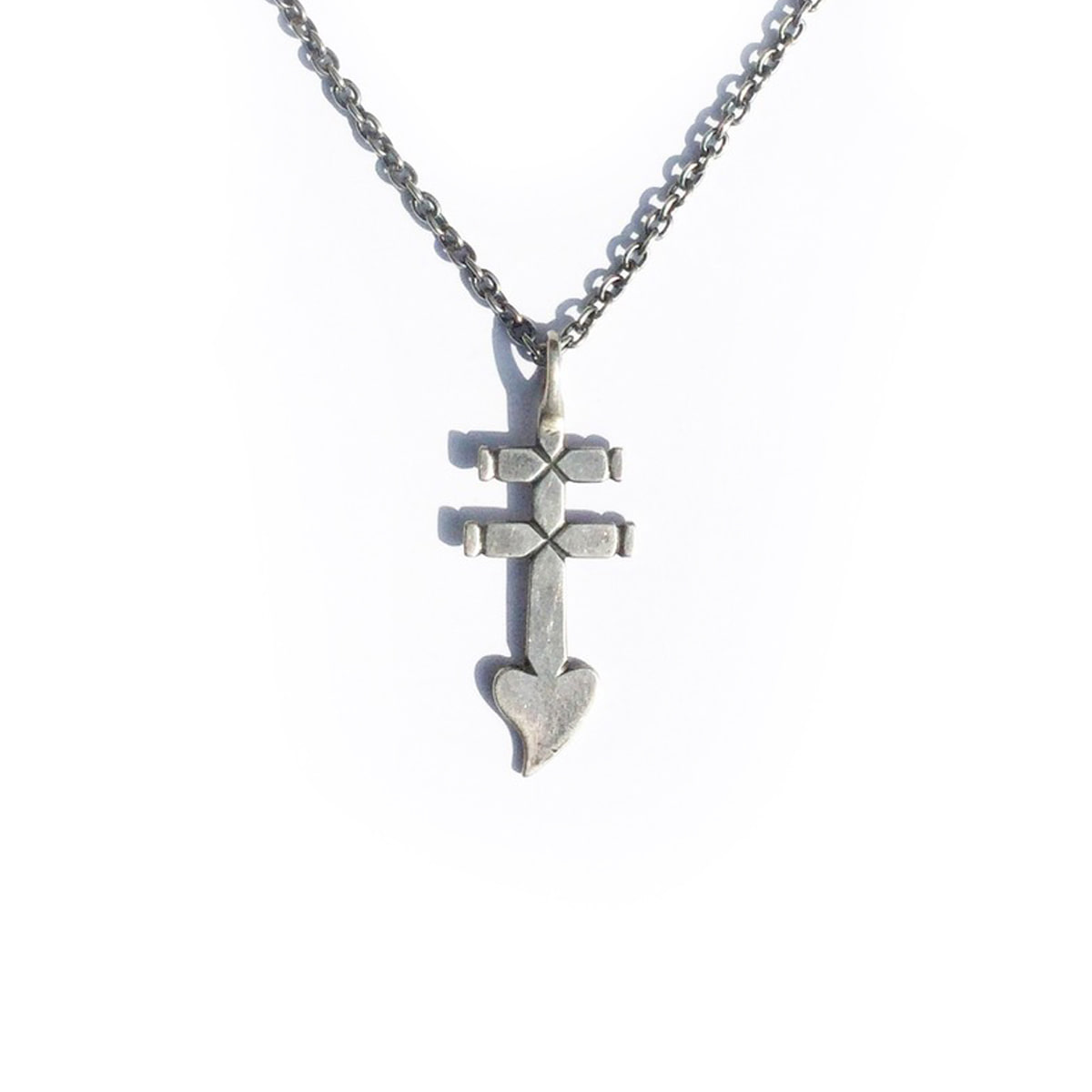 [NORTH WORKS] DOUBLE BARRED CROSS NECKLACE &#039;N-306&#039;