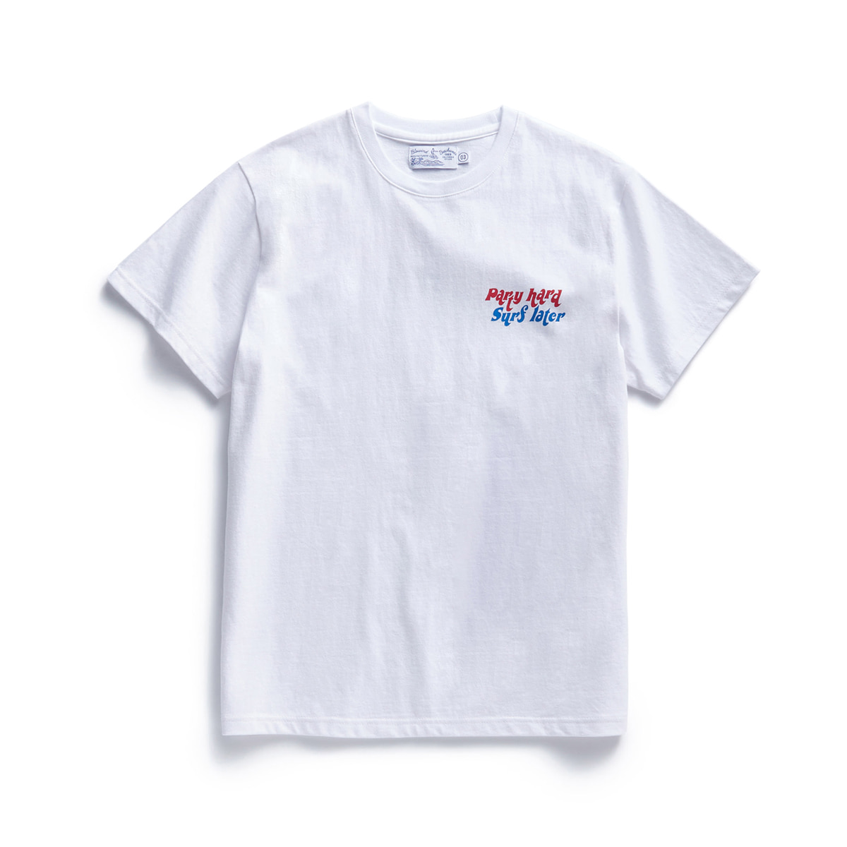 [BLOWIND] &quot;PARTY HARD SURF LATER&quot; TEE &#039;WHITE&#039;