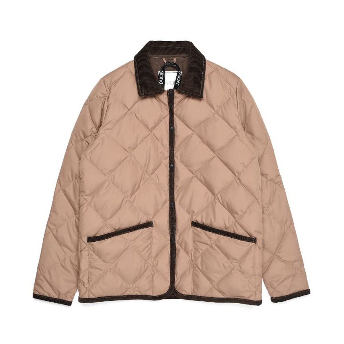 [TAION] 19AW PIPING COLLARED DOWN JACKET (TAION-109CI) &#039;BEIGE&#039;