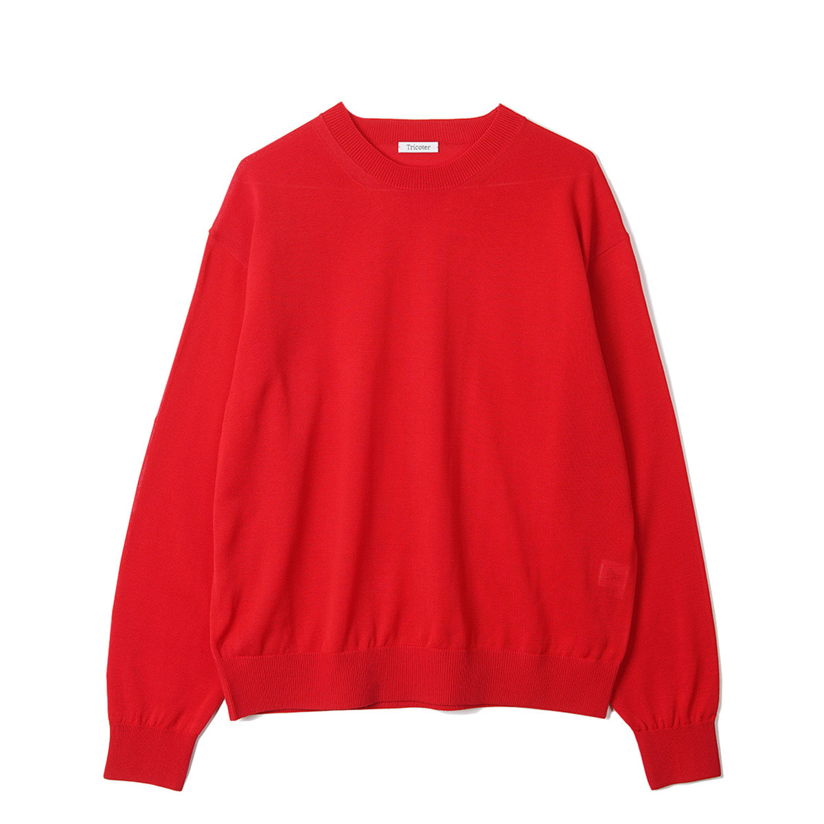 [TRICOTER] SUMMER YARN CREW NECK PULLOVER &#039;DEEP RED&#039;