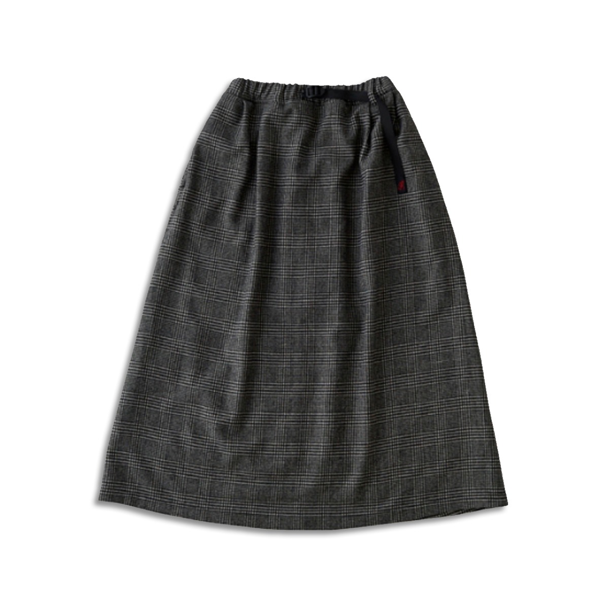 [GRAMICCI] WOOL BLEND LONG FLARE SKIRT &#039;HOUNDSTOOTH PATTERN&#039;