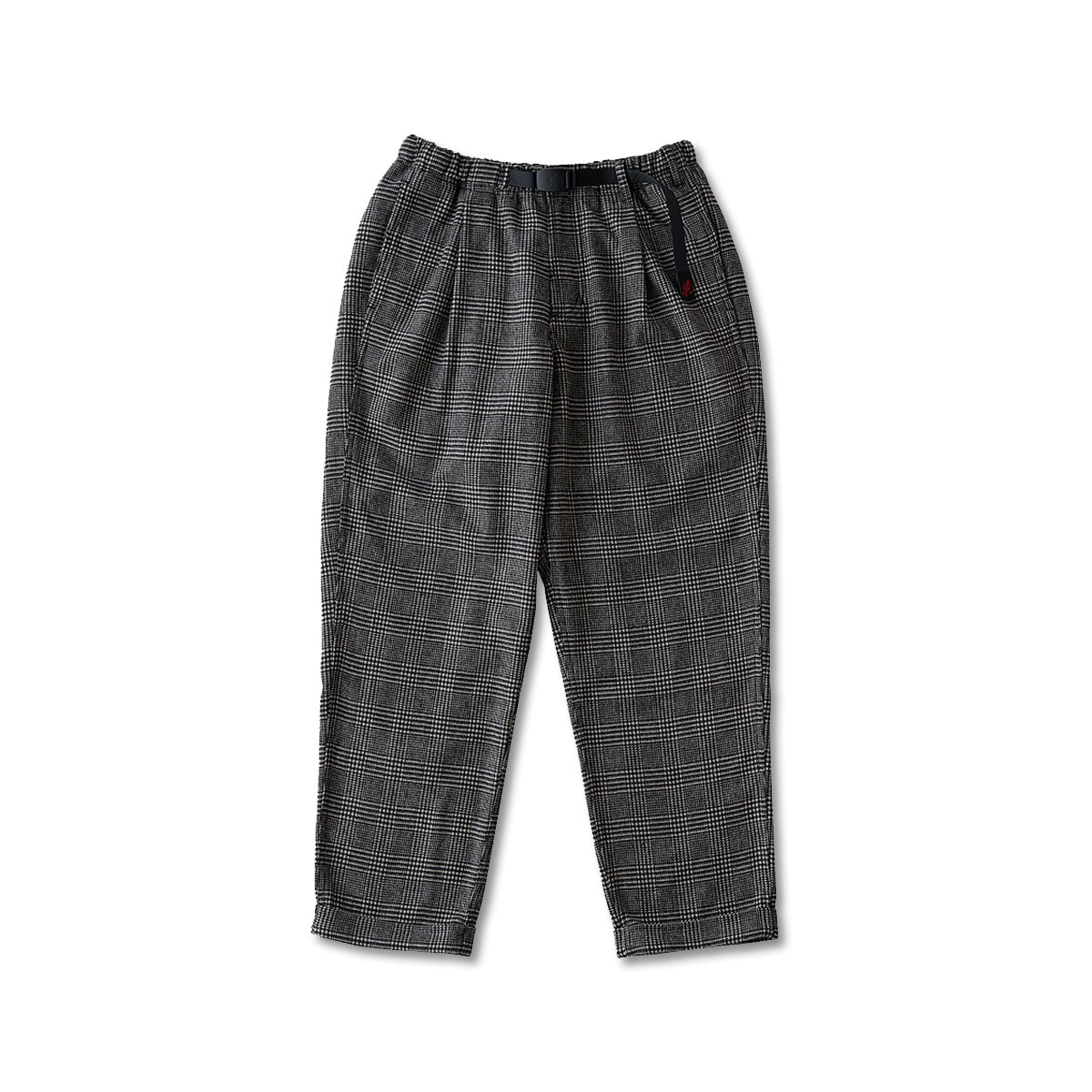 [GRAMICCI] WOOL BLEND TUCK TAPERED PANTS &#039;HOUNDSTOOTH PATTERN&#039;