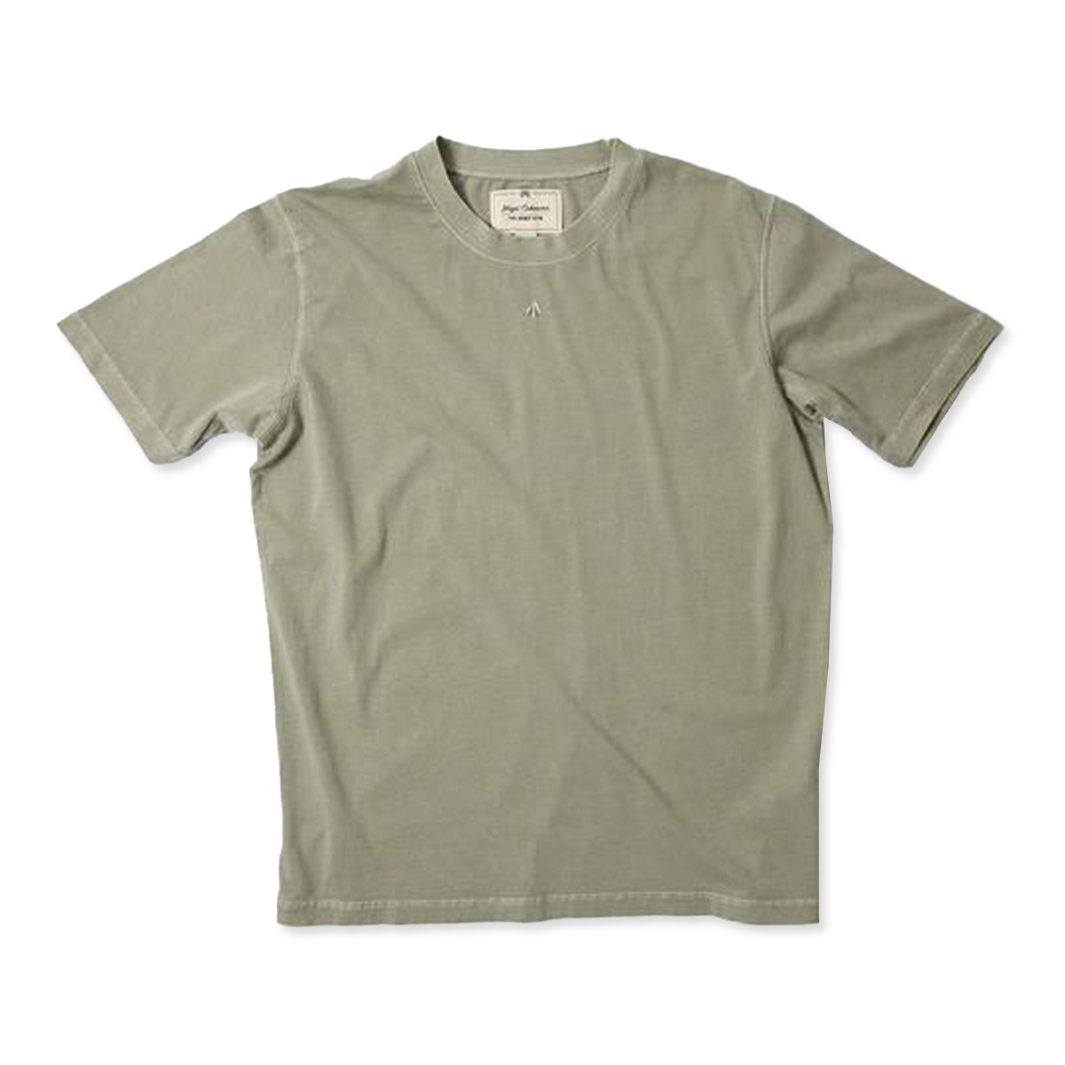 [NIGEL CABOURN] EMBROIDERED ARROW SHORT SLEEVE TEE &#039;WASHED ARMY&#039;