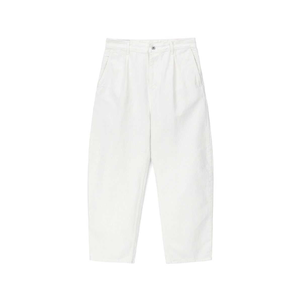 [ART IF ACTS] ONE TUCK CURVE DENIM PANTS &#039;OFF WHITE&#039;