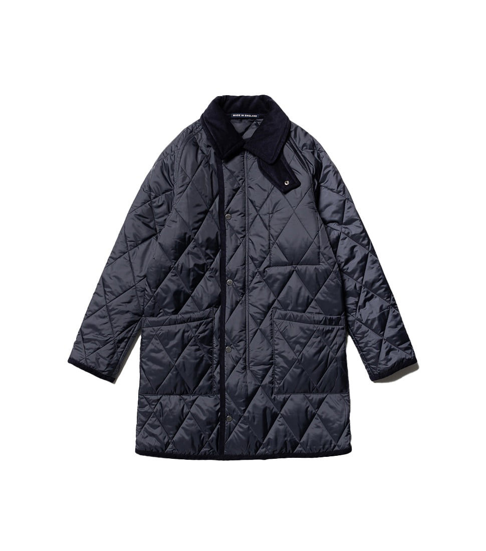 [LONDON TRADITION] COLLAR QUILTED COAT &#039;SUFFOLK NAVY&#039;