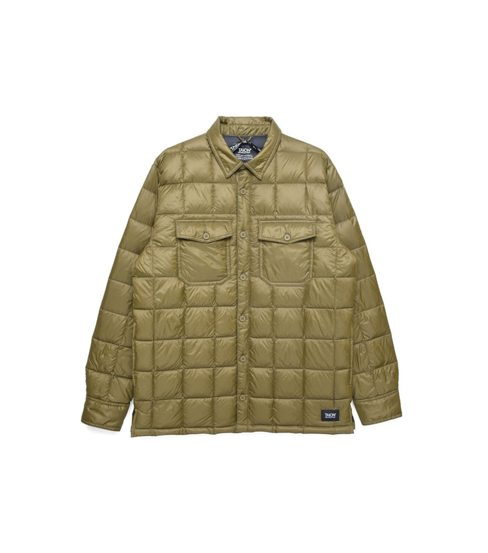 [TAION]21AW MOUNTAIN DOWN SHIRTS TAION-109MTSH-1 &#039;OLIVE&#039;