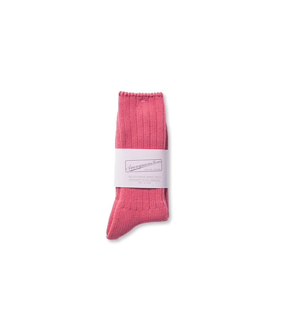 [ANONYMOUS ISM] OVERDYED CREW SOCKS &#039;RED&#039;