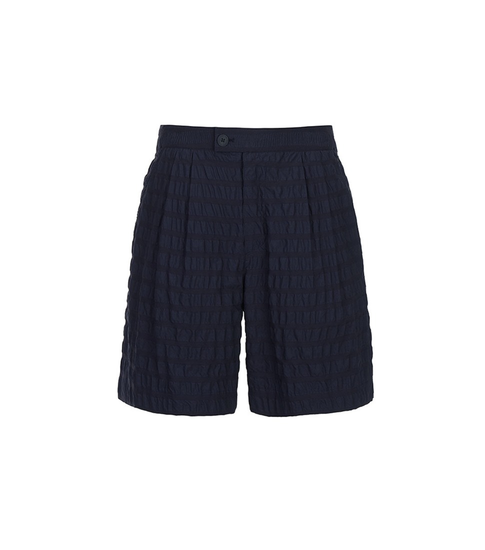 [LE17SEPTEMBRE] RIPPLE WIDE BASIC SHORTS&#039;NAVY&#039;