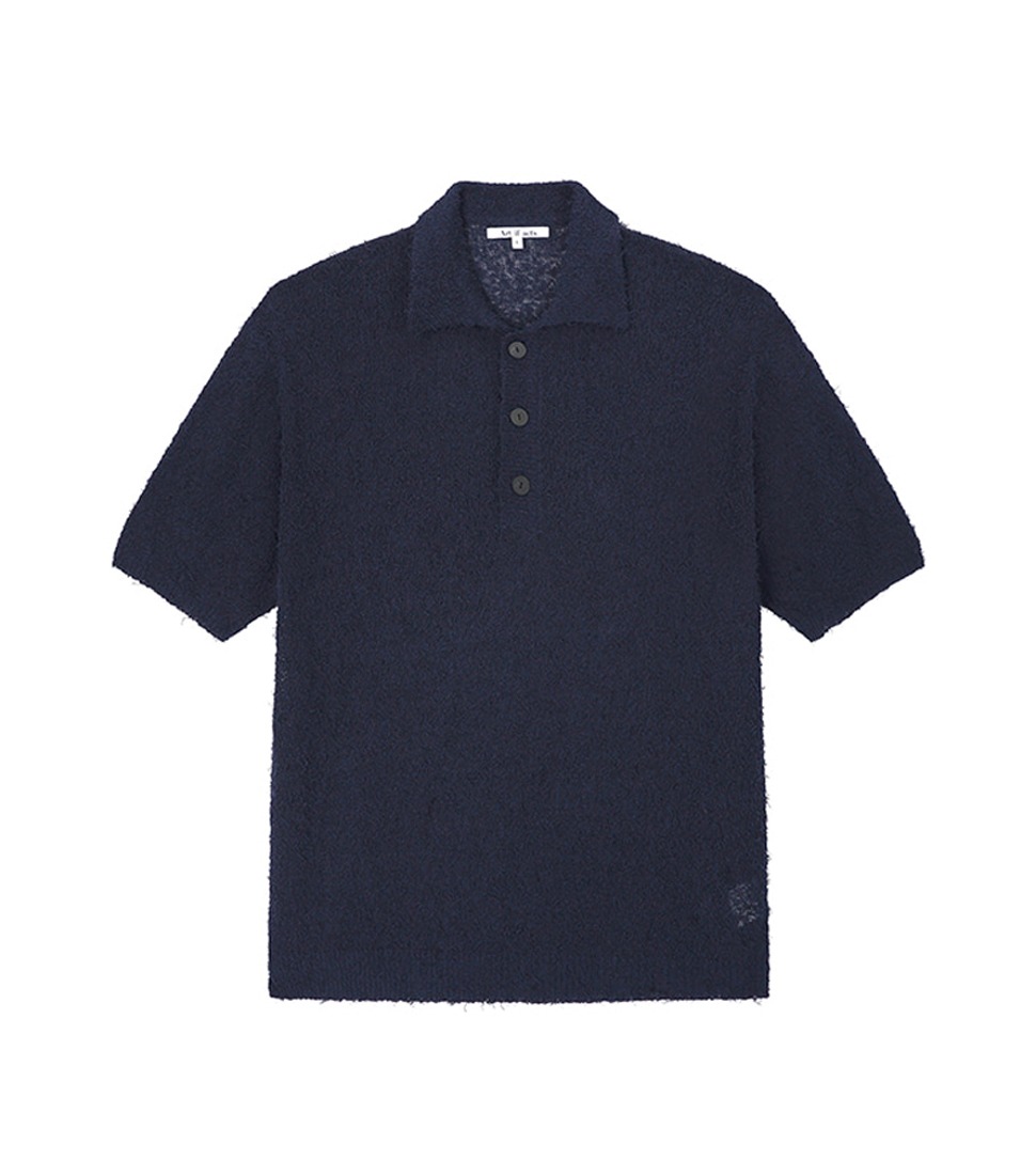 [ART IF ACTS]TAIL KNIT PIQUE SHIRT &#039;NAVY&#039;