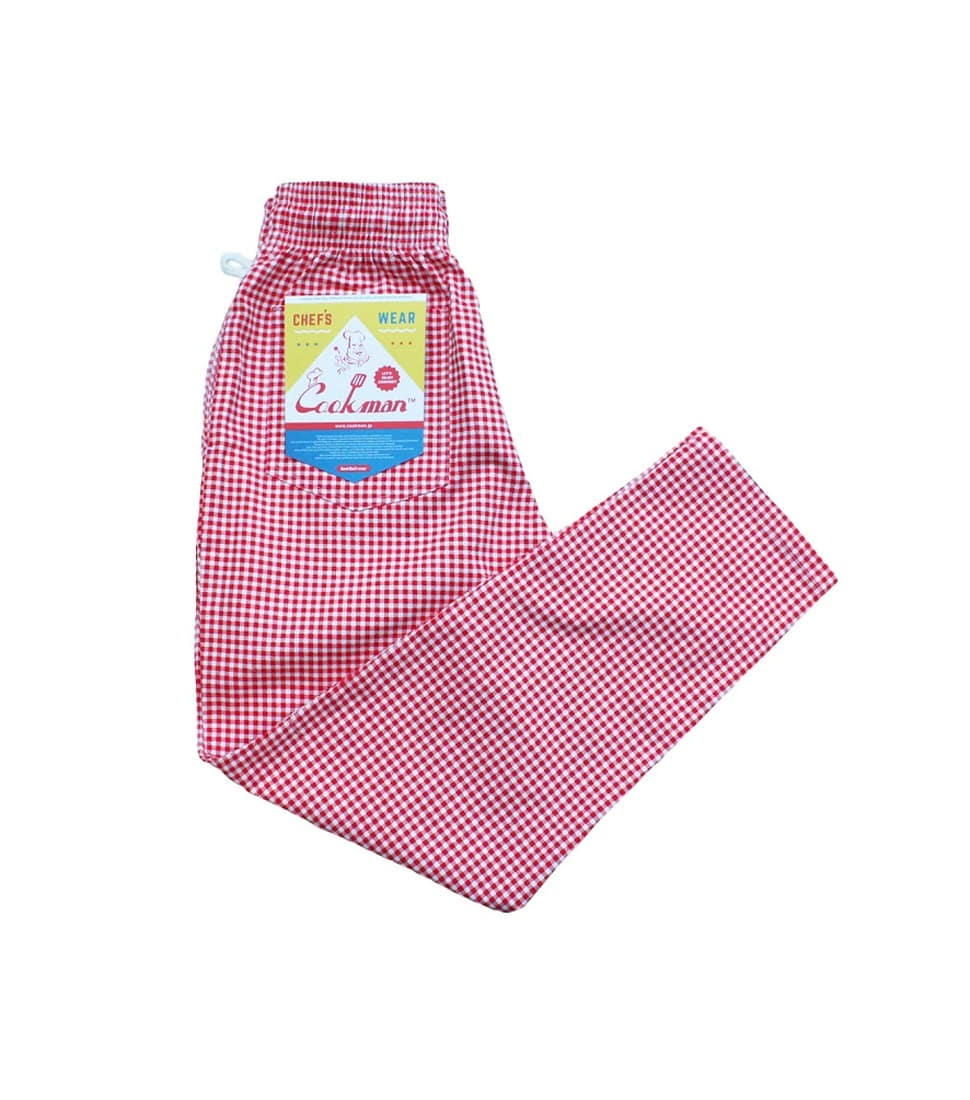 [COOKMAN] CHEF PANTS GINGHAM RED ‘RED’