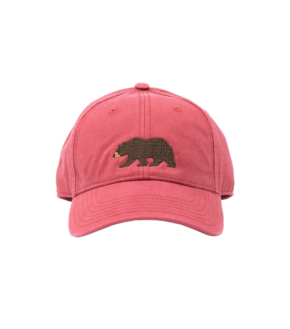 [HARDING LANE]BEAR COTTON CANVAS BASEBALL HAT &#039;RED&#039;