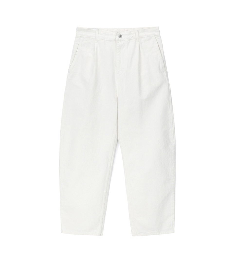 [ART IF ACTS]ONE TUCK CURVE DENIM PANTS &#039;OFF WHITE&#039;