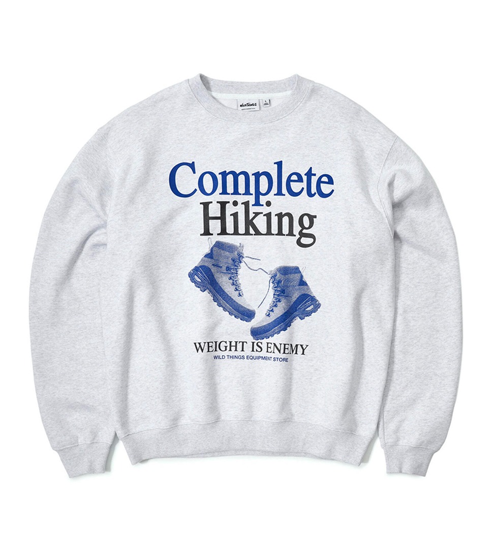 [WILD THINGS] WT COMPLETE HIKING CREWNECK&#039;ASH GREY&#039;