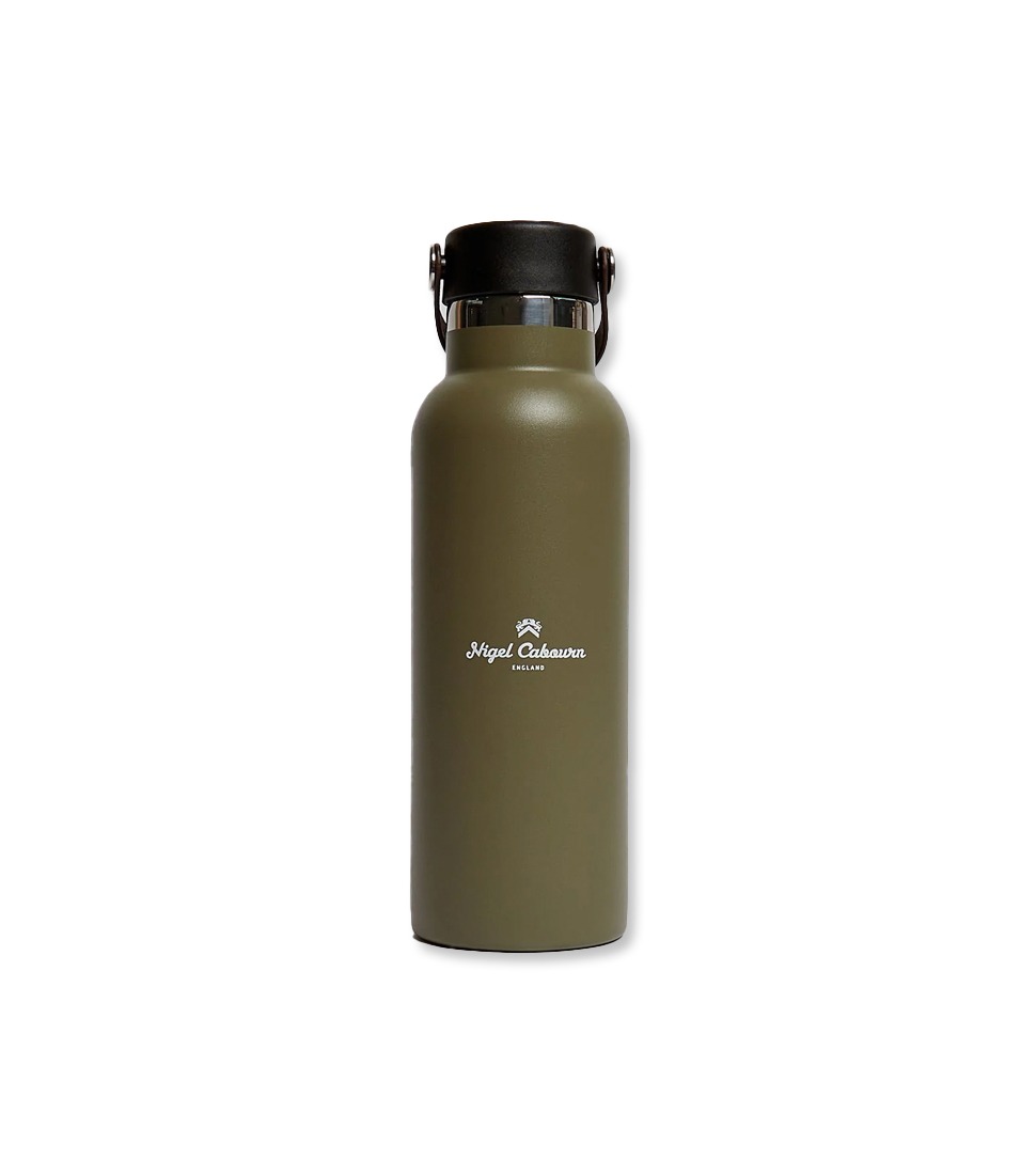 [NIGEL CABOURN]ACC-24 STAINLESS STEEL WATER BOTTLE&#039;ARMY GREEN&#039;