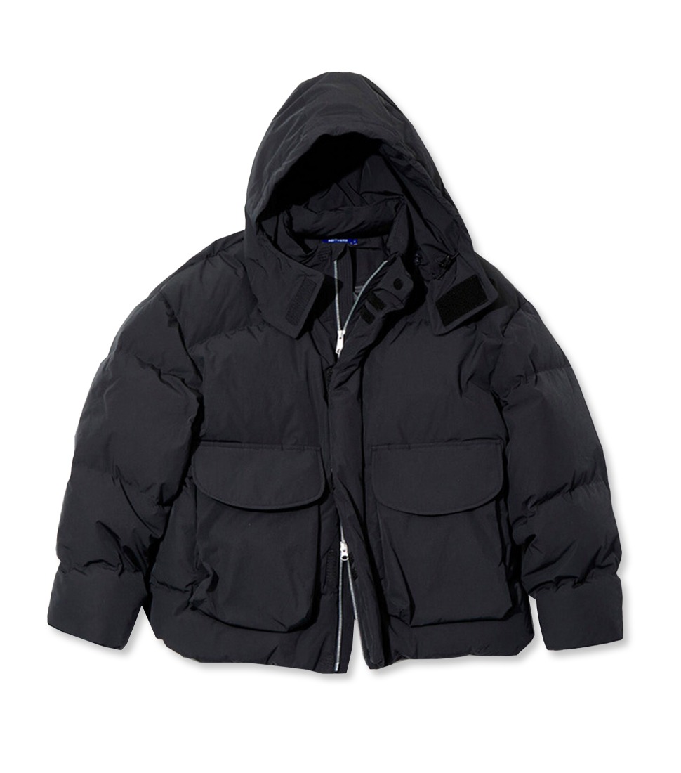 [NEITHERS] GOOSE DOWN DETACHABLE HOODED JACKET &#039;BLACK&#039;