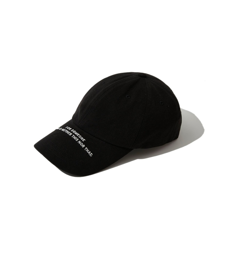 [NEITHERS] SLOGAN BALL CAP &#039;BLACK&#039;