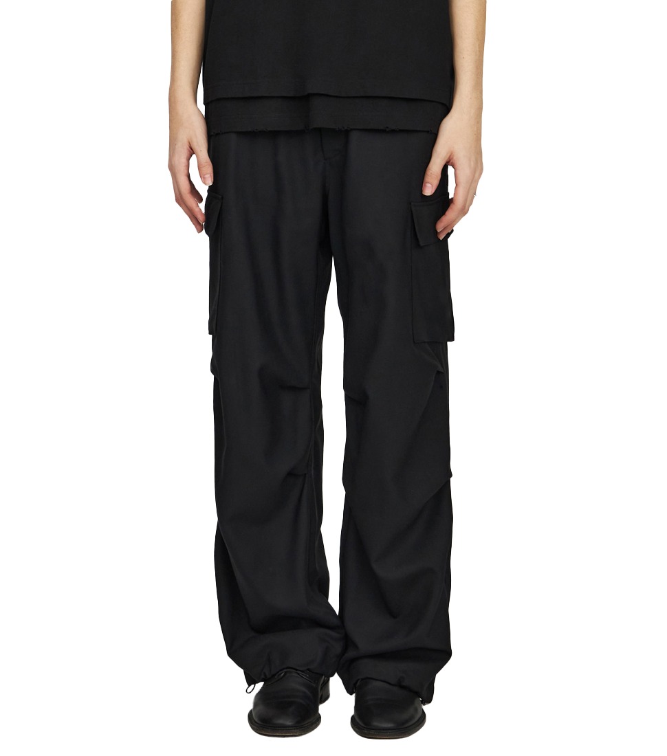 [YOUTH] STRING CARGO PANTS&#039;BLACK&#039;