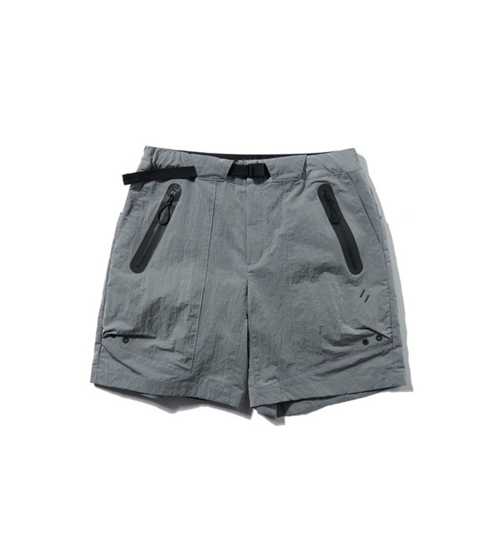 [WELTER EXPERIMENT]WSP004_LIGHT REFLECTION RIP STOP HALF PANTS&#039;SILVER&#039;