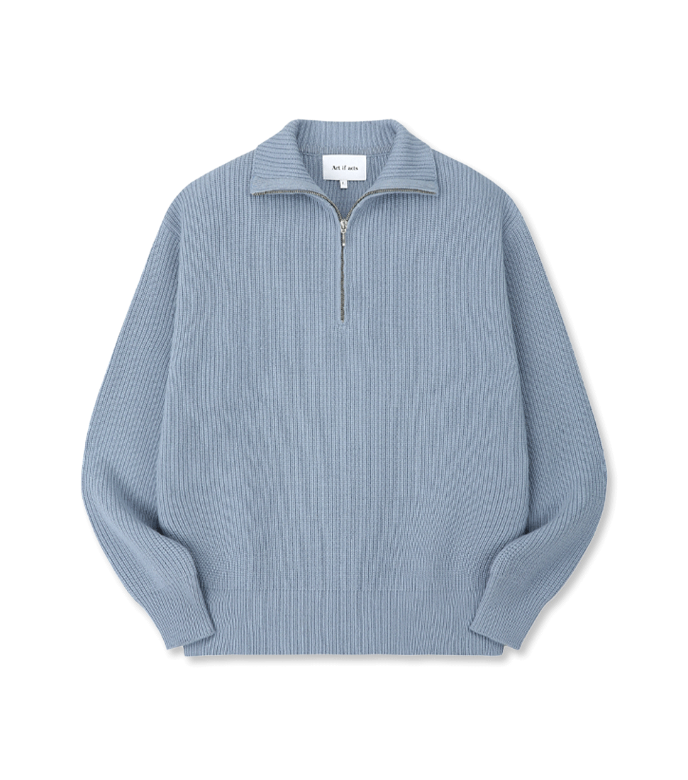 [ART IF ACTS]HALF ZIPUP TURTLE NECK KNIT&#039;AIRY&#039;