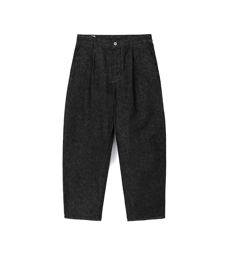 [ART IF ACTS]ONE TUCK CURVE DENIM PANTS &#039;WASHED BLACK&#039;